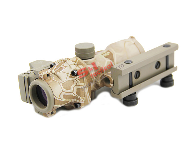 ACOG 4X32 Real Fiber Source Red Illuminated W RMR sight